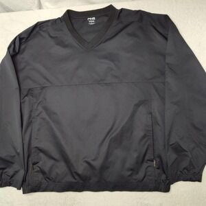 PING Jacket Mens Large Black Golf Windbreaker Performance Dynamics Lined Pockets